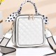 Rhombus Portable Square Messenger Women Shoulder bag - Cream image