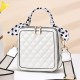 Rhombus Portable Square Messenger Women Shoulder bag - Cream image