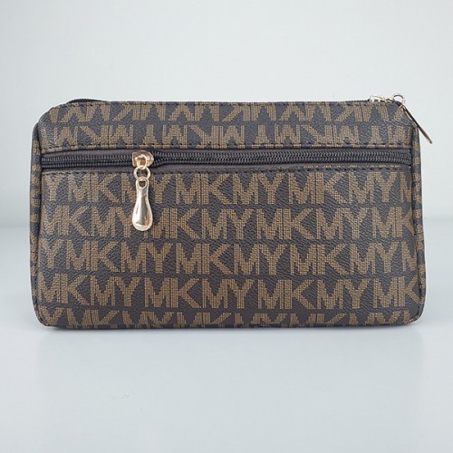 Urban Style Long Stripe Soft Zippers Closure Shoulder Bag - Chocolate image