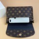 Elegant Flap Geometric Printed Zipper Pocket Shoulder Bag - Chocolate image