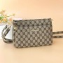 Oblique Adjustable Stripe Geometric Pattern Women Shoulder Bag - Light Brown