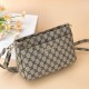 Oblique Adjustable Stripe Geometric Pattern Women Shoulder Bag - Light Brown image