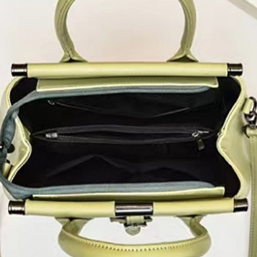 Two Piece Crocodile Pattern Women Square Hand Bag - Green image