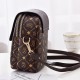 Check Box Micky Mouse Adjustable Strap Flip Women Shoulder Bag - Dark Brown image