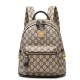 Stylish and Functional Presbyopia Zipper Pockets Women Backpack - Light Brown image