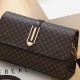 Trendy Geometric Patch Pocket Women Shoulder Bags - Dark Brown image