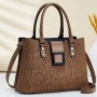 Trendy Floral Lace Patterns Bucket Tote Shoulder Bags - Dark Brown