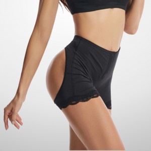 Adjustable Buttons Body Sculpting Lace Hip Lifting Corset - Black