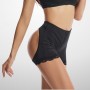 Adjustable Buttons Body Sculpting Lace Hip Lifting Corset - Black