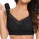 Lace Tank Top Padded Breast Gather Adjustable Women Bra - Black image