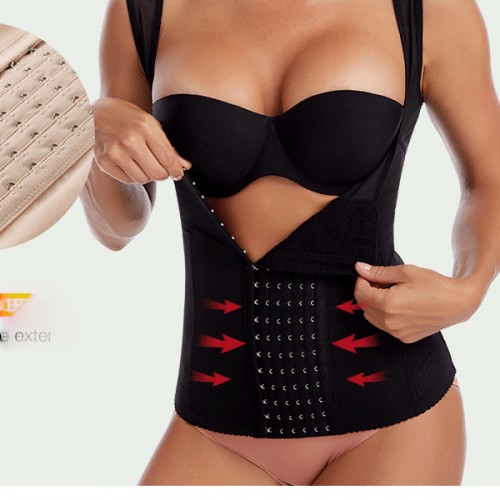 Body Slimming Tummy Control Tank Top Shapewear Bodysuit - Black image