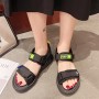 Comfortable Round Head Soft Bottom Women Sporty Sandals - Black