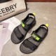 Comfortable Round Head Soft Bottom Women Sporty Sandals - Black image