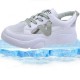 Comfortable Cross Straps Flat Lace Up Soft Sole Women Sneakers - Green image