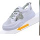 Comfortable Cross Straps Flat Lace Up Soft Sole Women Sneakers - Green image