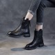 Comfortable Hollow Out Non Slip Round Head Ankle Boots - Black image