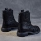 Comfortable Hollow Out Non Slip Round Head Ankle Boots - Black image