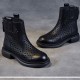 Comfortable Hollow Out Non Slip Round Head Ankle Boots - Black image