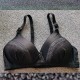 Elastic Sponge Thin Mold Cup Push Up Wire Free Women Bra - Black image