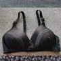 Elastic Sponge Thin Mold Cup Push Up Wire Free Women Bra - Black