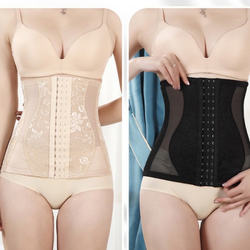 Slimming Modeling Belly Belt Waist Straps Shapewear Corset - Black image