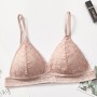 Shoulder Straps Bralette Seamless Lace Wireless Underwear Bra - Pink