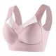 Lace Tank Top Padded Breast Gather Adjustable Women Bra - Pink image
