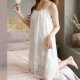 Camisole Women Lace Detailed Lingerie Gown Nightdress - White image