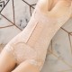 Elegant Waist Slimming Lace Floral Shapewear Bodysuit - Cream image
