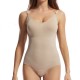Elastic Breast Support Body Shaper Hip Lifting Bodysuit - Cream image