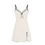 Solid Color Nightgown Sleeveless Shoulder Strap Nightwear - White