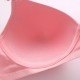 Comfortable Sponge Padded Gathered Floral Lace Women Bra - Pink image