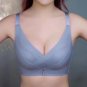 Luxury Adjustable Push Up Light Pad Bralette Women Bra - Grey