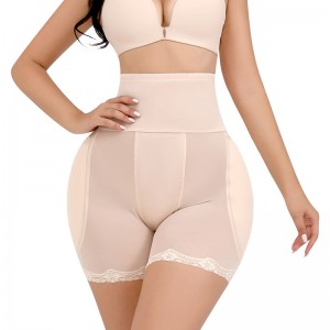 Women's High Waist Sponge Pad Body Shaping Underwear - Cream