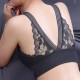 Luxury Back Lace Sports Thin Mold Cup Women Tight Bra - Black image
