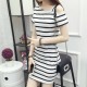 Modern Pullover Oblique Shoulder Strappy Women Mini Dress - White image