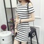 Modern Pullover Oblique Shoulder Strappy Women Mini Dress - White
