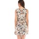 Elegant Chain Link Design Knotted Elastic Waist Mini Dress - White image
