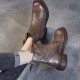 Comfortable Hollow Out Non Slip Round Head Ankle Boots - Brown image