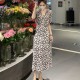 Elegant Style A Line Floral High Waist Fairy Party Women Long Dress - White image