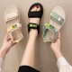 Comfortable Round Head Soft Bottom Women Sporty Sandals - Cream image