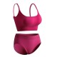 Sponge Mold Cup Sling Shape lingerie Camisole Women Bra - Pink image