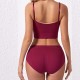 Sponge Mold Cup Sling Shape lingerie Camisole Women Bra - Pink image