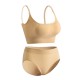 Sponge Mold Cup Sling Shape lingerie Camisole Women Bra - Cream image