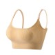 Sponge Mold Cup Sling Shape lingerie Camisole Women Bra - Cream image