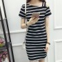 Modern Pullover Oblique Shoulder Strappy Women Mini Dress - Black