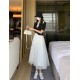 Urban White High-Waist Flared Midi Skirt image