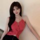 Trendy Red Twist-Front Crop Halter image