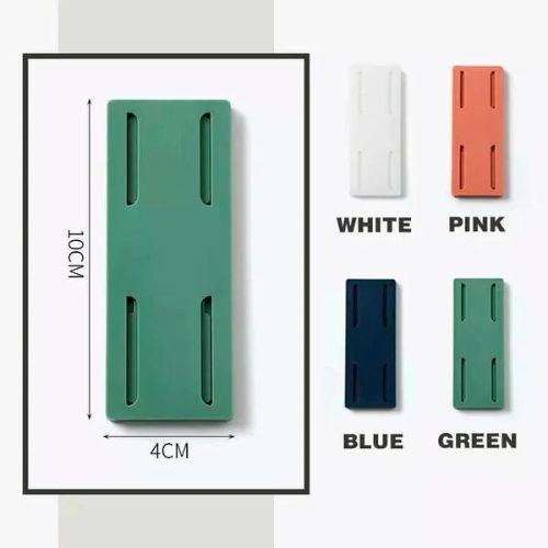 Adhesive Punch-free Socket Holder Set - Keep cords and devices organized effortlessly with this durable and easy-to-install set image