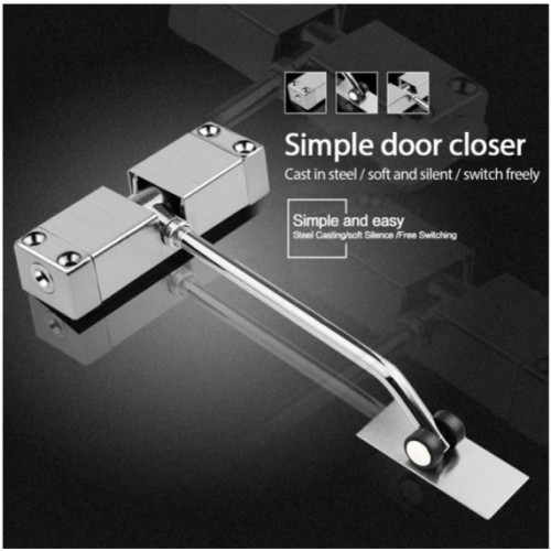 Stainless Steel Adjustable Automatic Strength Spring Door Closer Stainless Steel Adjustable Automatic Door Closer - Convenient and Secure Door Closing Solution